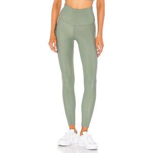 Strut This Kendall High Rise Ribbed‎ Athletic Gym Leggings Sage Green Size Small